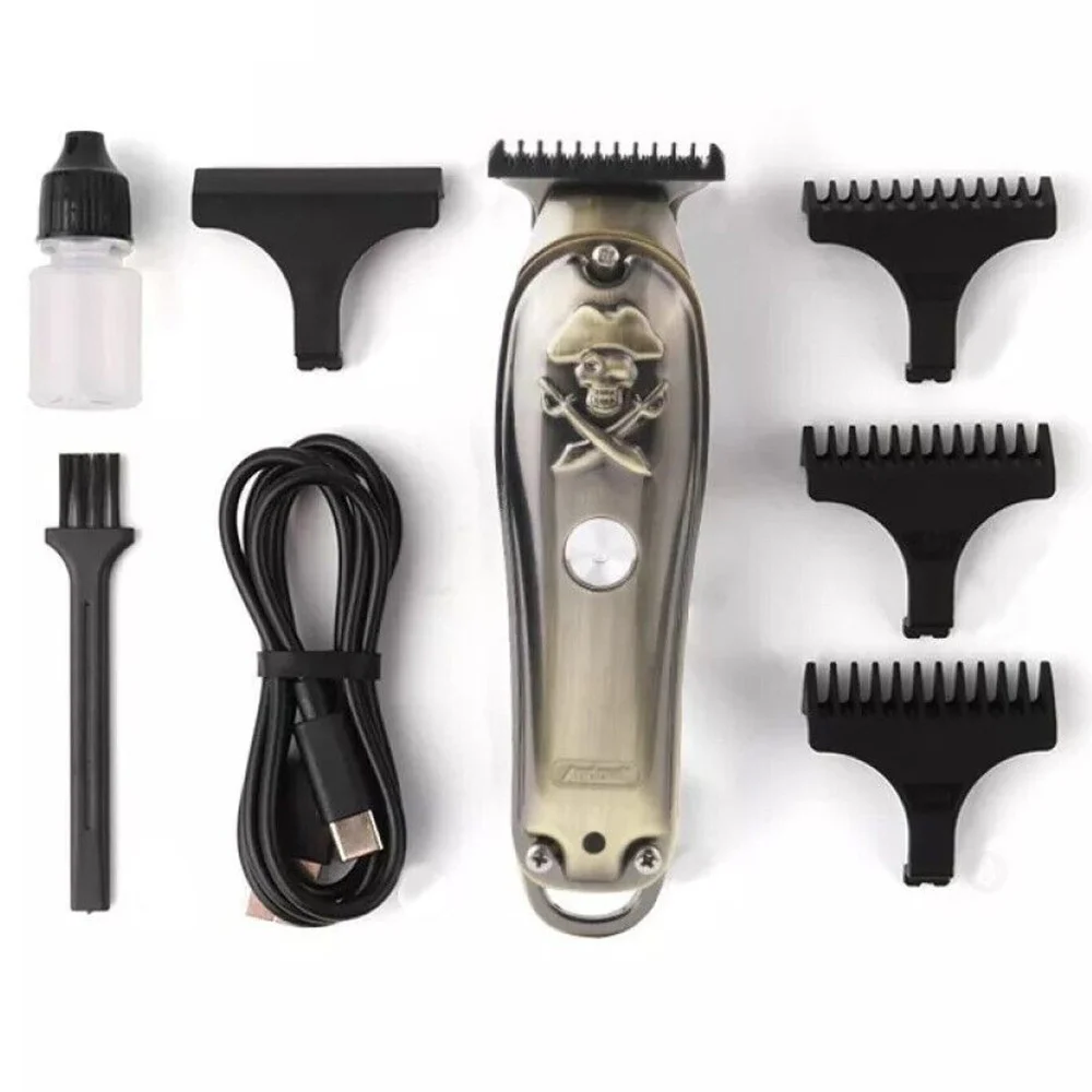 TAGLIA CAPELLI RICARICABILE RASOIO ELETTRICO REGOLA BARBA 3 PETTINI USB Q-TF52