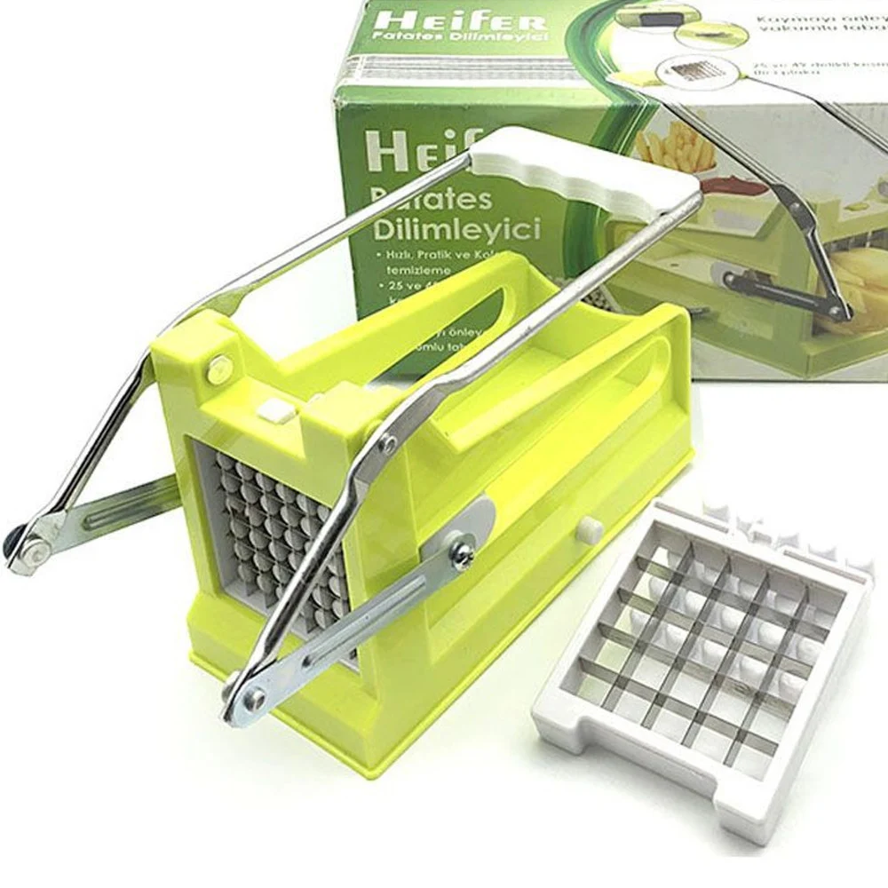 TAGLIA PATATE AFFETTA CON LAME IN ACCIAIO INOX PATATINE FRITTE BASTONCINO CUCINA - TrAdE Shop Traesio