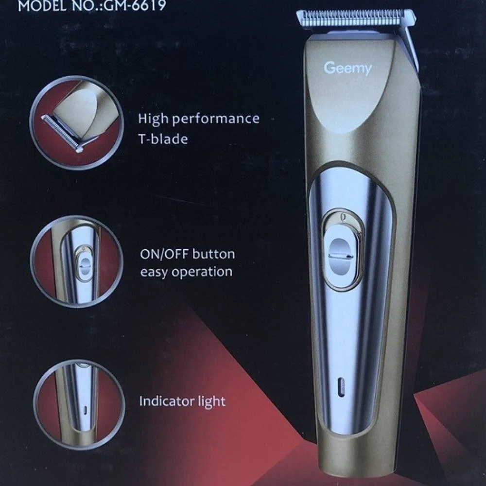 TAGLIACAPELLI A BATTERIA RICARICABILE ELETTRICA TRIMMER RASOIO UOMO GEEMY GM6619 - MaxTech