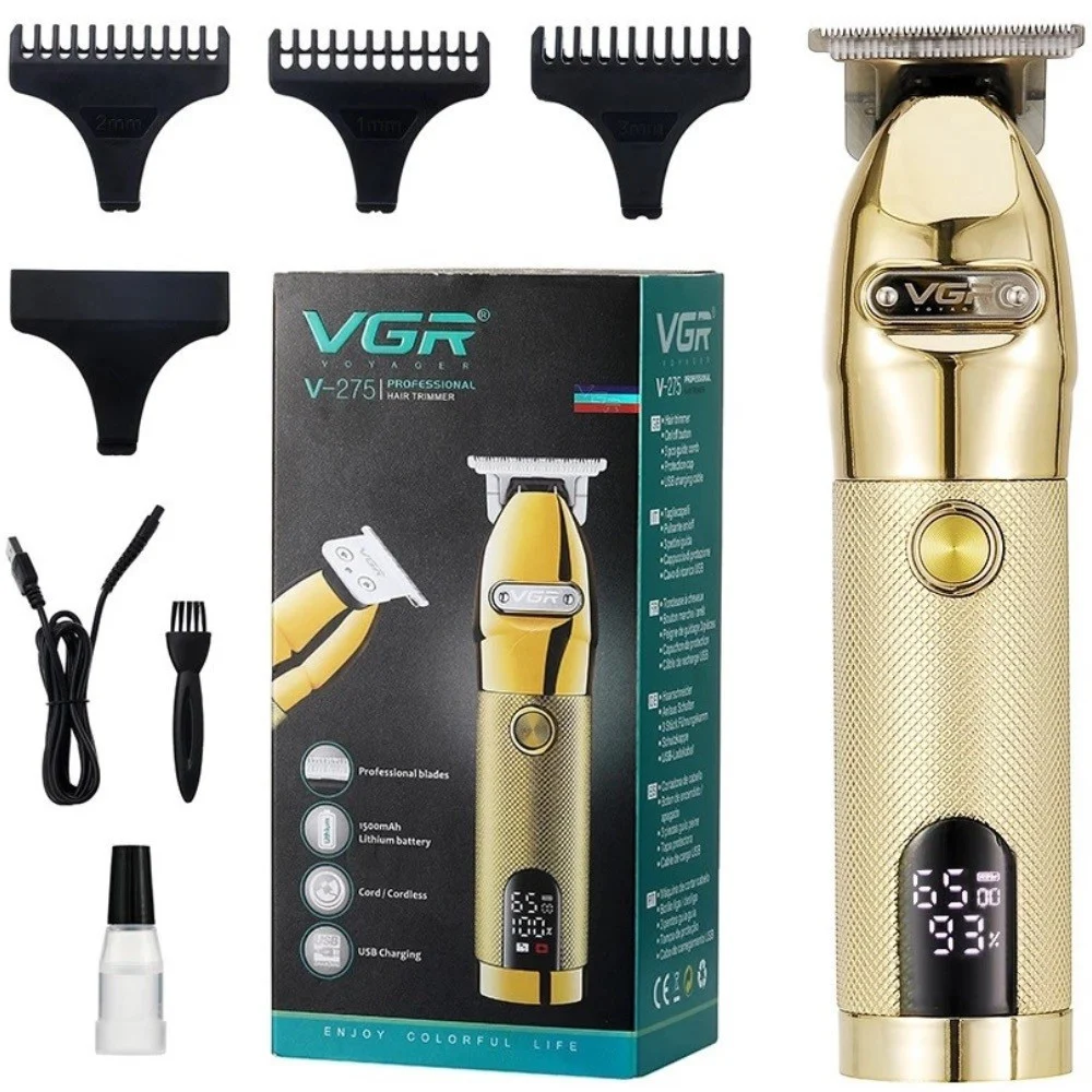 TAGLIACAPELLI BARBA PROFESSIONALE RICARICABILE CARICA USB CORDLESS DISPLAY V-275