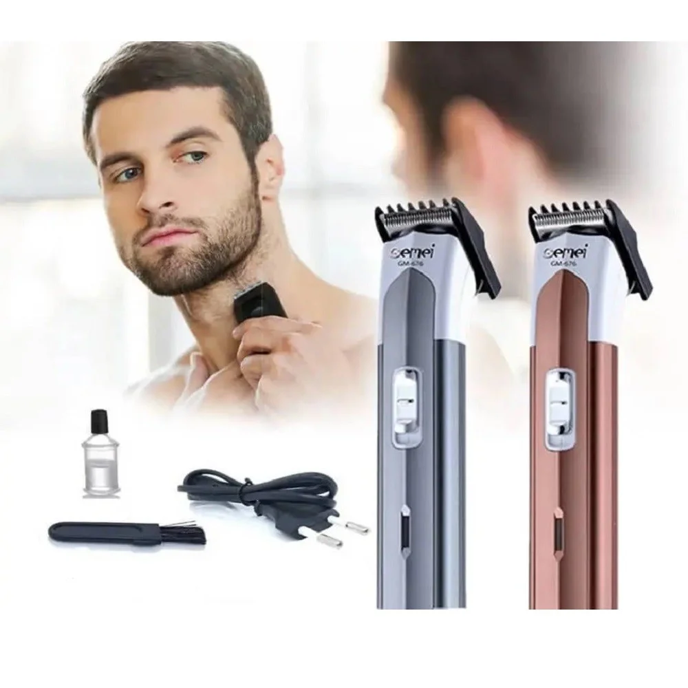 TAGLIACAPELLI BARBA TRIMMER ELETTRICO RICARICABILE PROFESSIONALE GM676 A BATTERIA - MaxTech