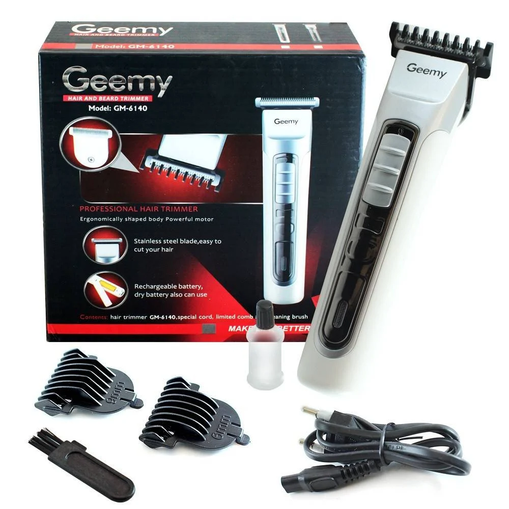 TAGLIACAPELLI BARBA TRIMMER RICARICABILE ELETTRICO PROFESSIONALE BATTERIA GM6140 - MaxTech