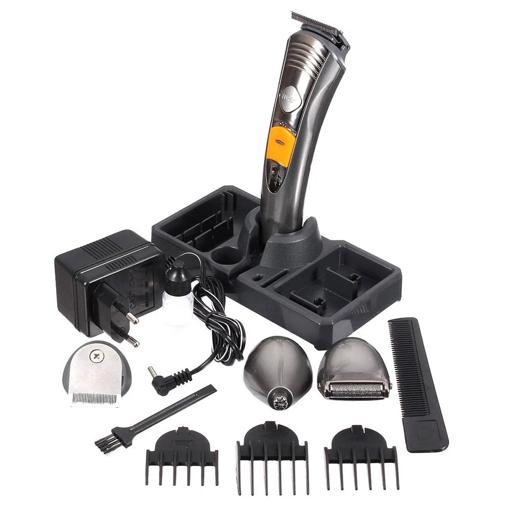 TAGLIACAPELLI ELETTRICO KIT RASOIO 7 IN 1 REGOLA BARBA NASO CORPO TAGLIA CAPELLI - TrAdE Shop Traesio