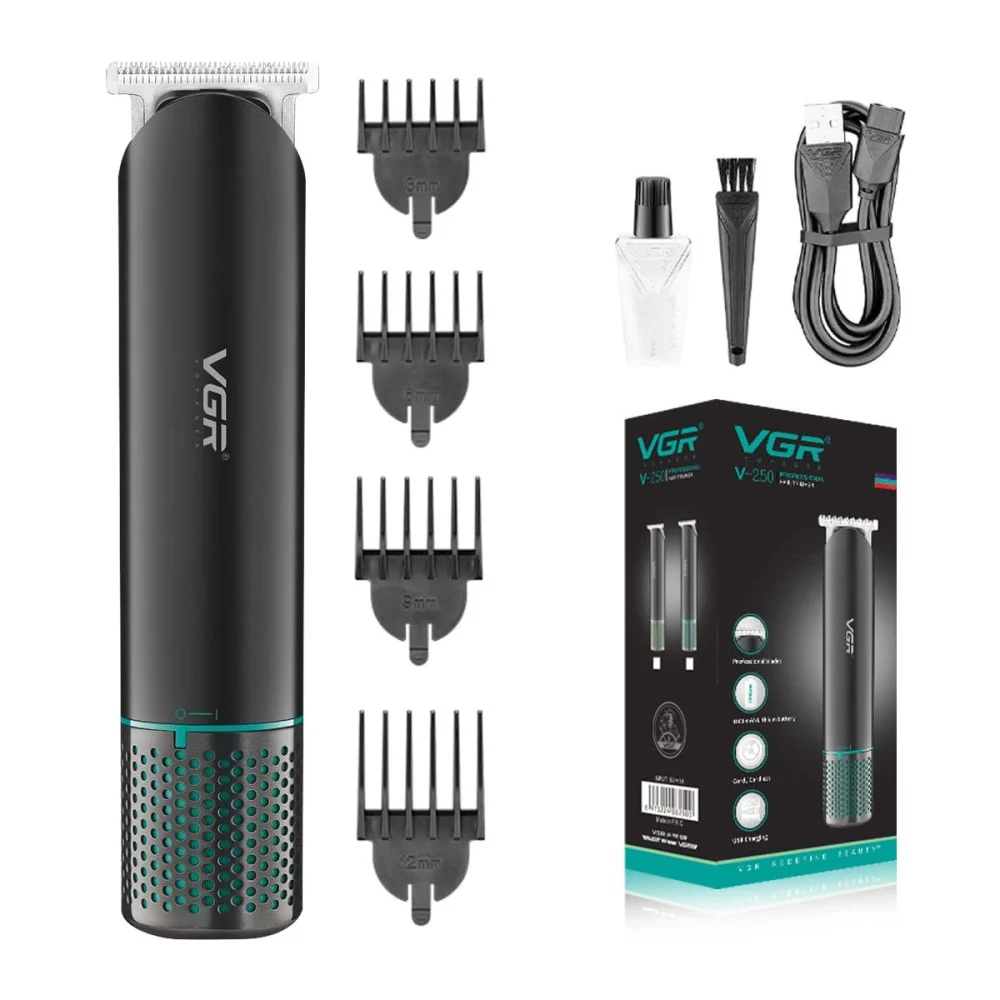 TAGLIACAPELLI ELETTRICO UOMO USB RICARICABILE RASOIO TAGLIA BARBA CORDLESS V-250