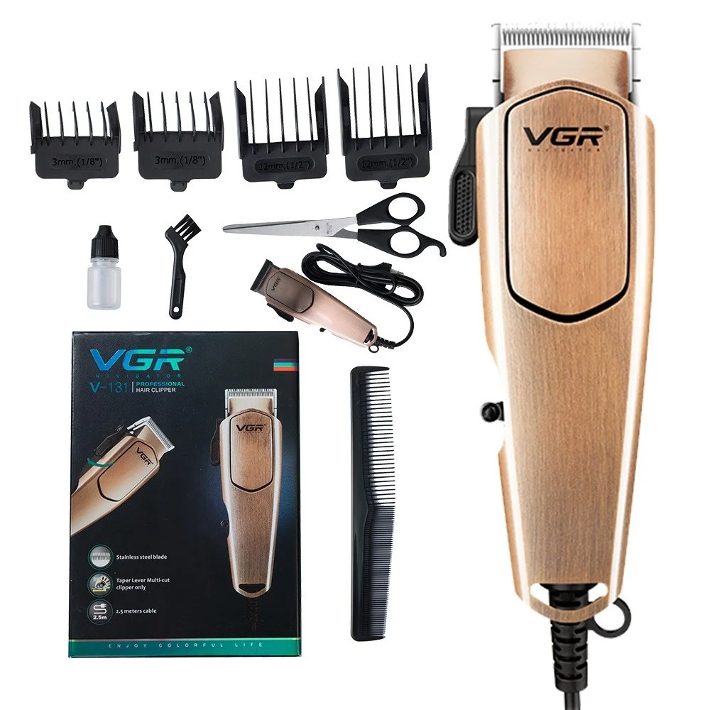 TAGLIACAPELLI PROFESSIONALE CON FILO TRIMMER PER UOMO ELETTRICO CLIPPERS V-131