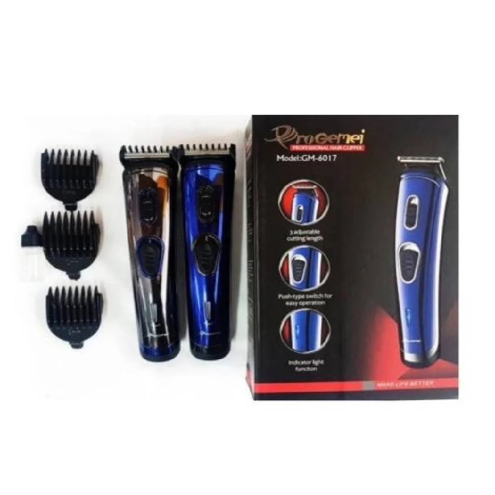 TAGLIACAPELLI PROFESSIONALE RICARICABILE A BATTERIA BLU O GRIGIA GEEMY GM-6017