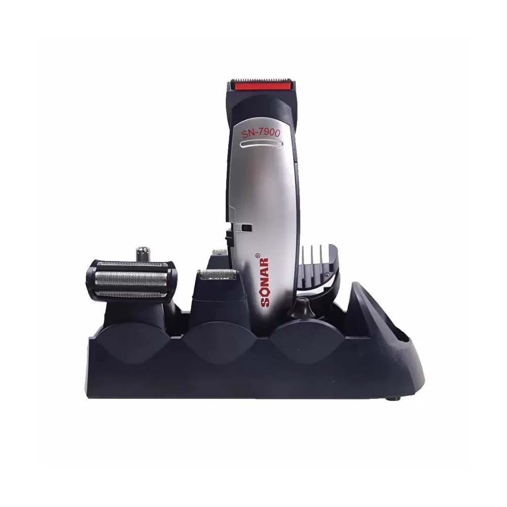 TAGLIACAPELLI RASOIO BARBA TAGLIA CAPELLI PELI NASO RICARICABILE 6 IN 1 SN-7900