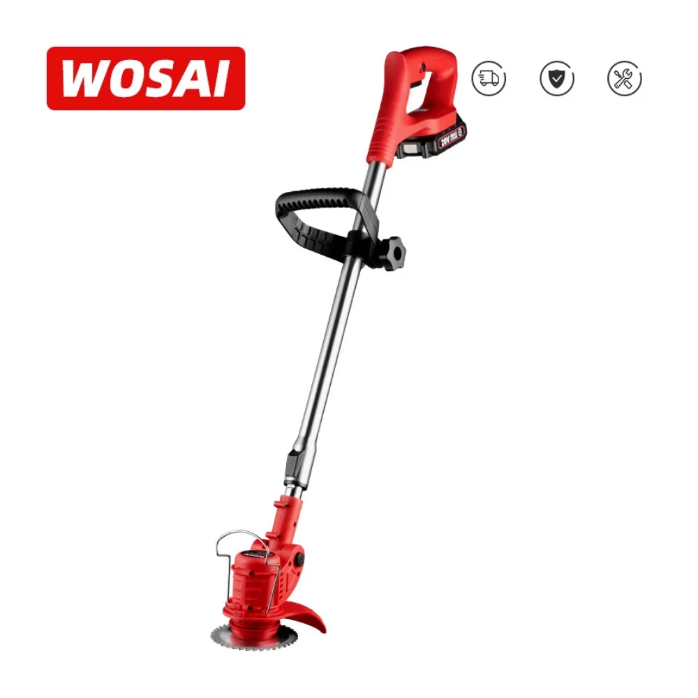 TAGLIASIEPI TAGLIA ERBA RASA A BATTERIA 21V CON DISCO CIRCOLARE ASTA TELESCOPICA - TrAdE Shop Traesio