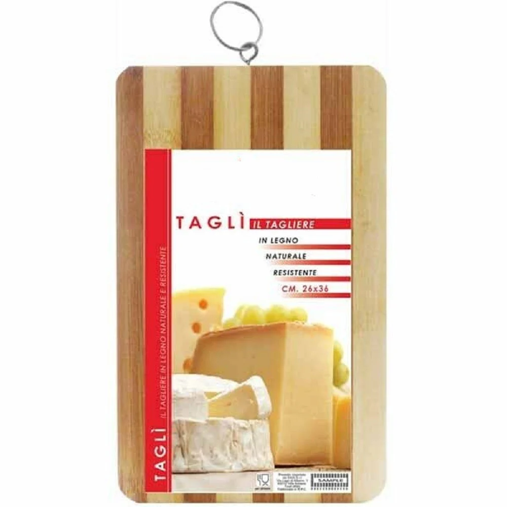 TAGLIERE IN LEGNO NATURALE RESISTENTE PER ALIMENTI CUCINA CASA 30X40CM - TrAdE Shop Traesio