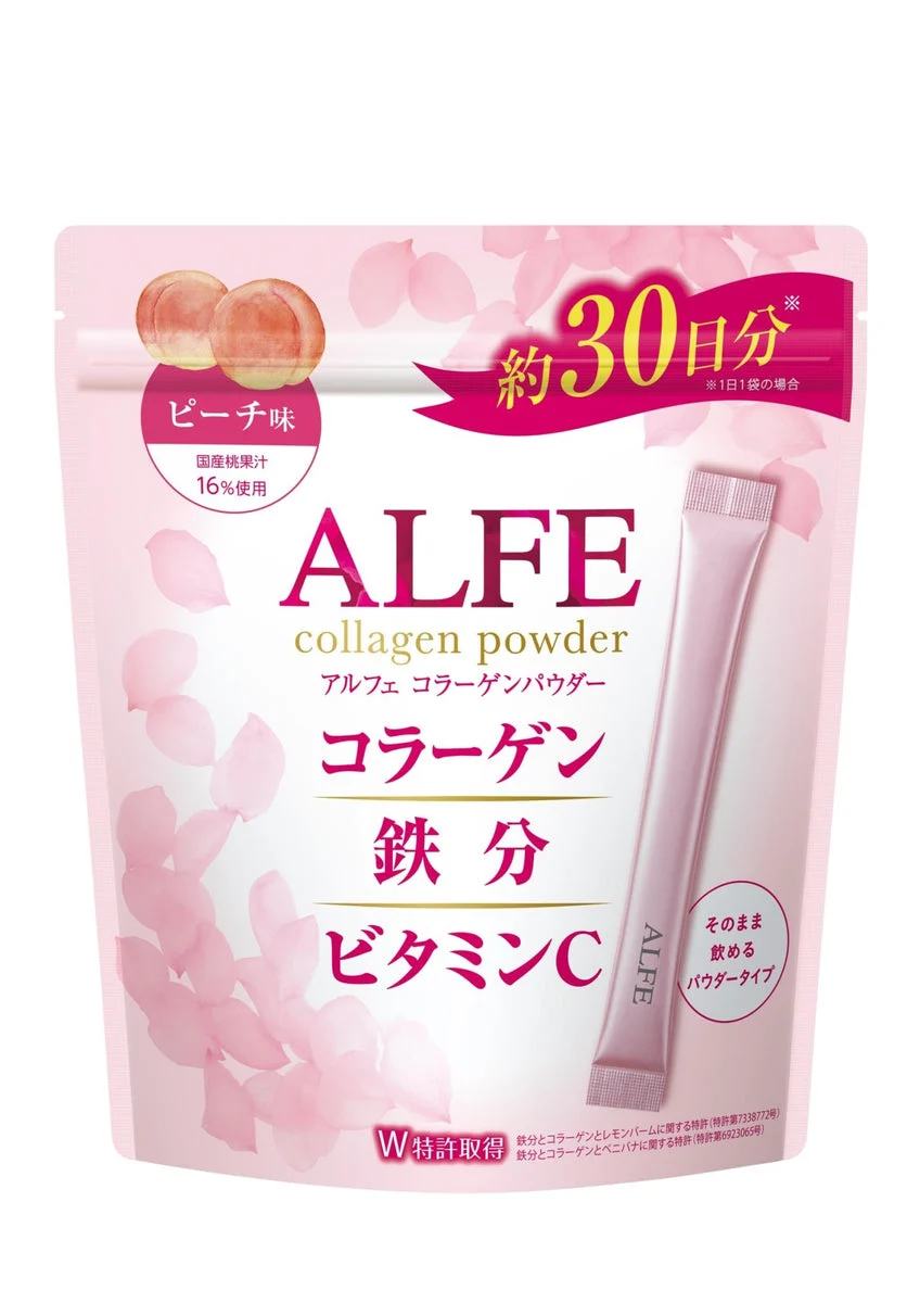 Taisho ALFE Collagen Powder Peach Flavor 30 Bags