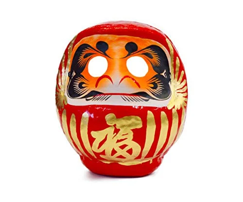 Takasaki Mini Red Daruma Doll Cute Decor No 2 Made in Japan - Takasaki Daruma