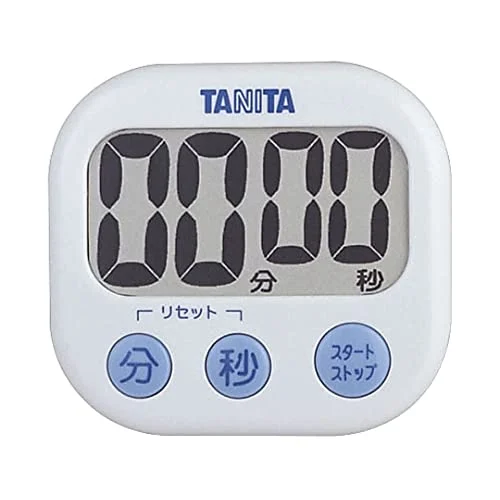 Tanita Timer Magnetico Schermo Grande TD-384-WH Bianco