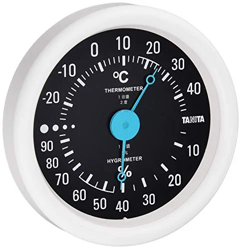 Tanita Termohigrómetro Analógico Negro para Temperatura y Humedad TT-515 BK