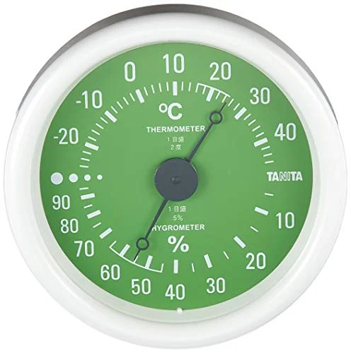 Tanita Thermo-Hygrometer Temperature Humidity Analog Green TT-515 GR