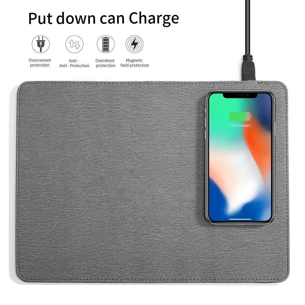 TAPPETINO PER MOUSE 2IN1 CON CARICATORE RICARICA WIRELESS 10W INCORPORATA Q-T138
