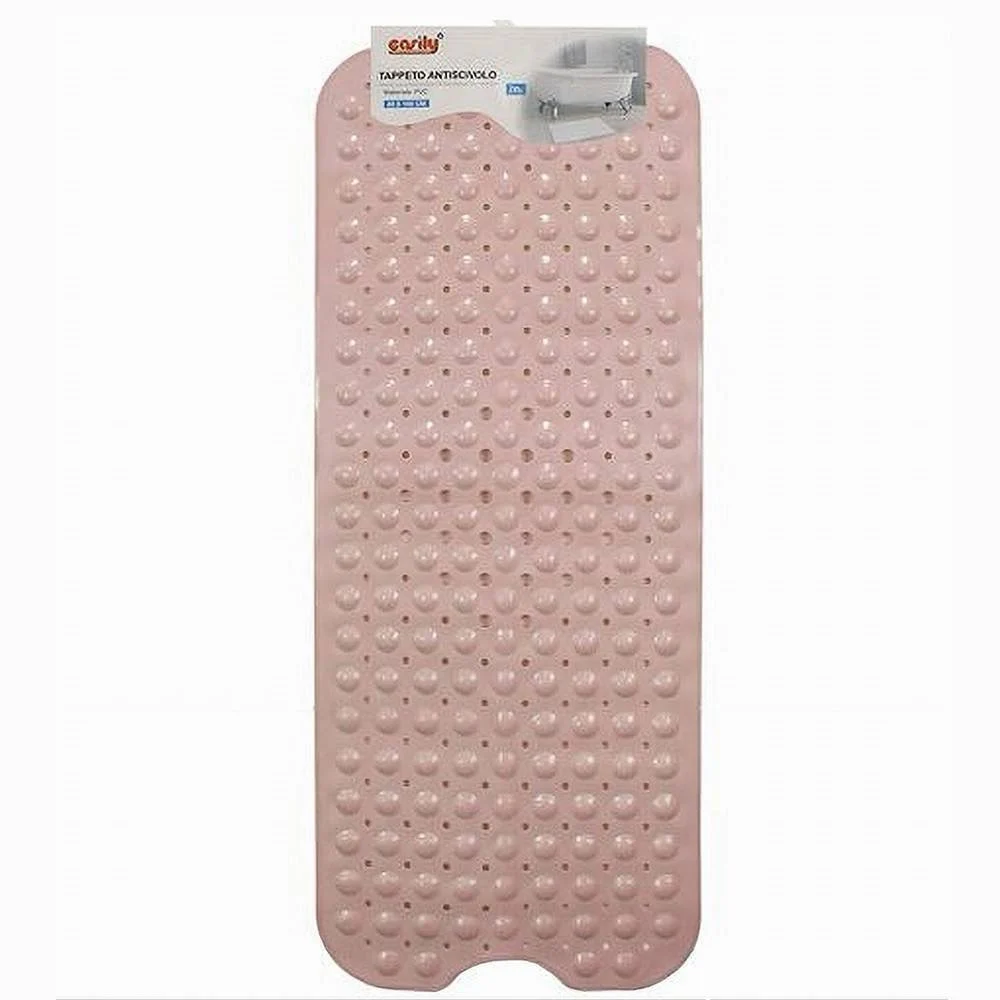 TAPPETINO PER VASCA ANTISCIVOLO 100 X 40 CM TAPPETO DOCCIA IN PVC 79739 ROSA - Cleafe