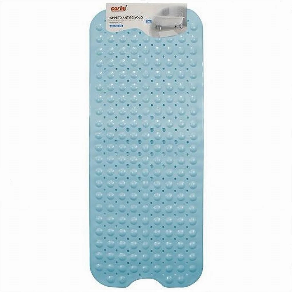 TAPPETINO PER VASCA ANTISCIVOLO 100 X 40 CM TAPPETO DOCCIA IN PVC 79742 AZZURRO - Cleafe