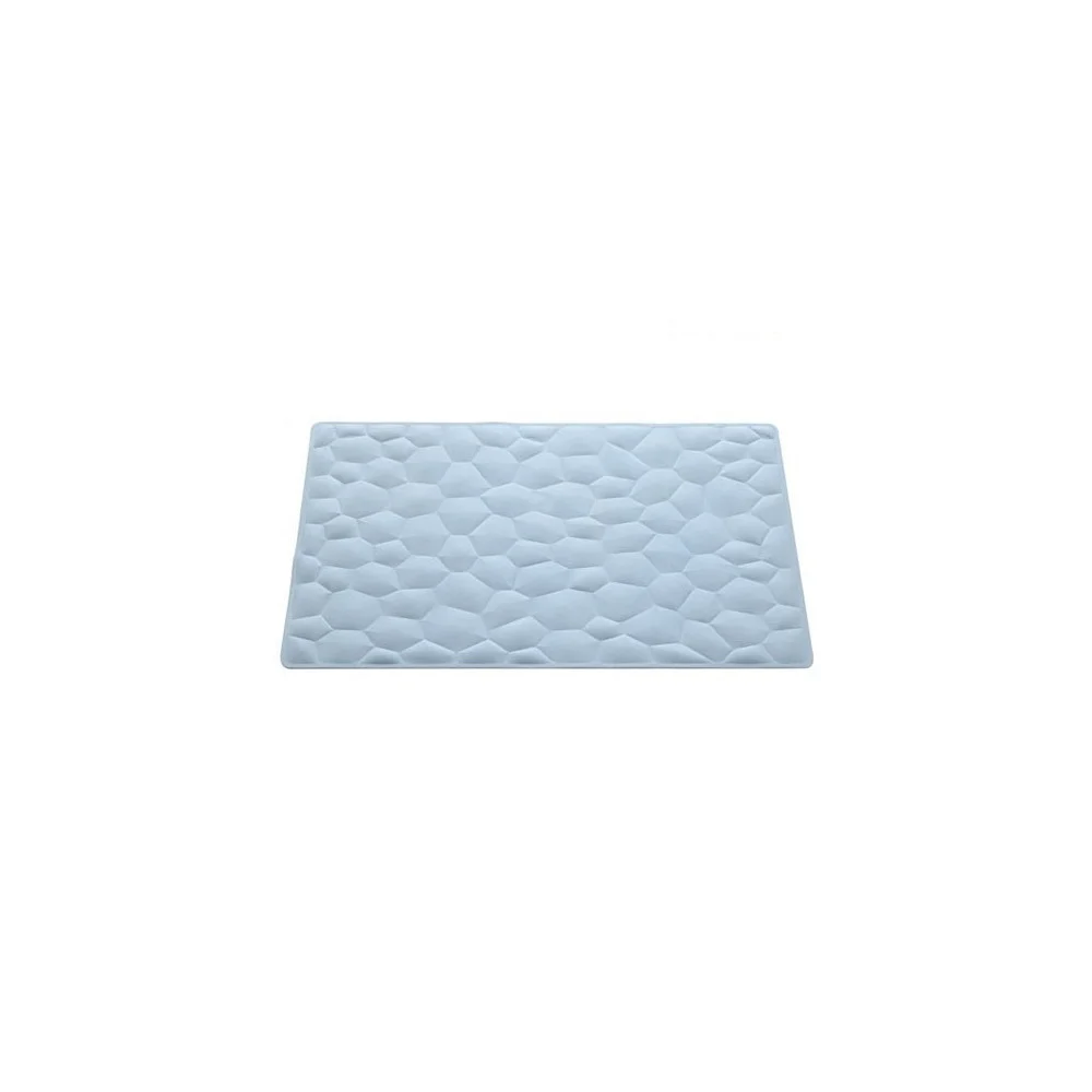 TAPPETO DOCCIA ANTISCIVOLO TAPPETINO IN TESSUTO EFFETTO PIETRE BIANCO 40 X 70 CM - TrAdE Shop Traesio