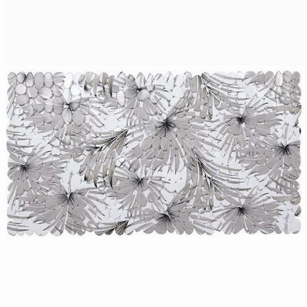 TAPPETO IN PVC CON STAMPA TROPICALE ANTISCIVOLO VASCA BAGNO DOCCIA 67X36CM 87073 - Cleafe