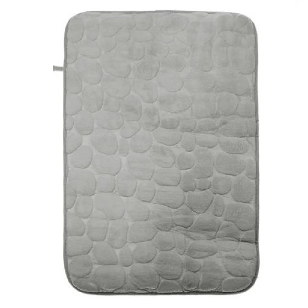 TAPPETO TAPPETINO IN TESSUTO EFFETTO SASSI PER ARREDO BAGNO 45X70CM 79932 GRIGIO - Cleafe