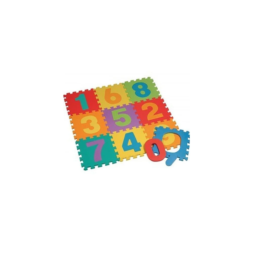 TAPPETO TAPPETINO PUZZLE 10 PEZZI NUMERI MORBIDO DIMENSIONE MATTONELLE 30X30CM - TrAdE Shop Traesio