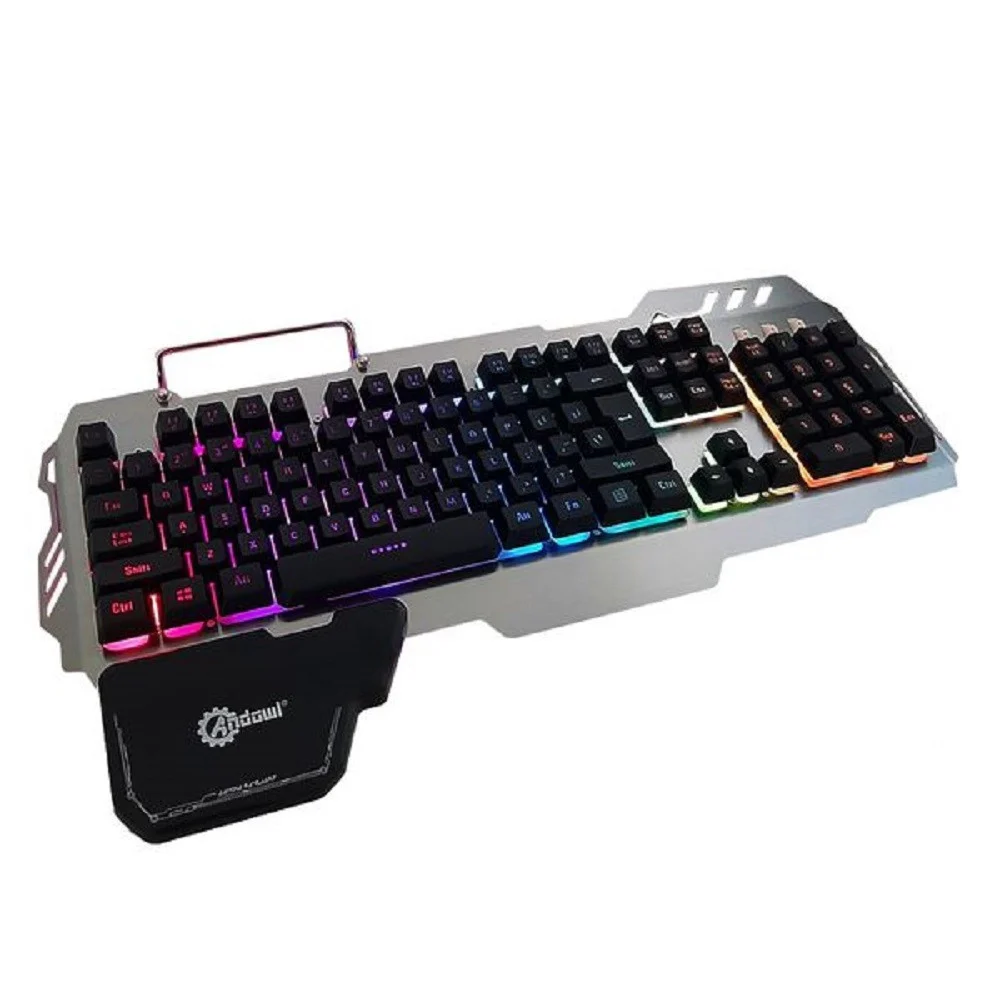 TASTIERA DA GIOCO CABLATA USB CON RETROILLUMINAZIONE RGB DESIGN ERGONOMICO K55 - Andowl
