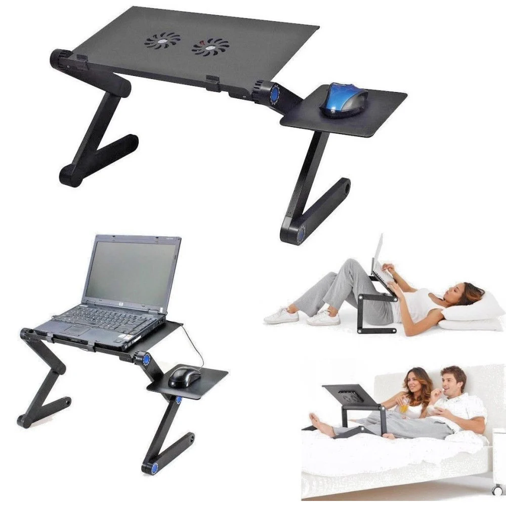 TAVOLO PIEGHEVOLE PORTATILE PER NOTEBOOK PANNELLO PORTA MOUSE DISSIPARTORE - TrAdE Shop Traesio