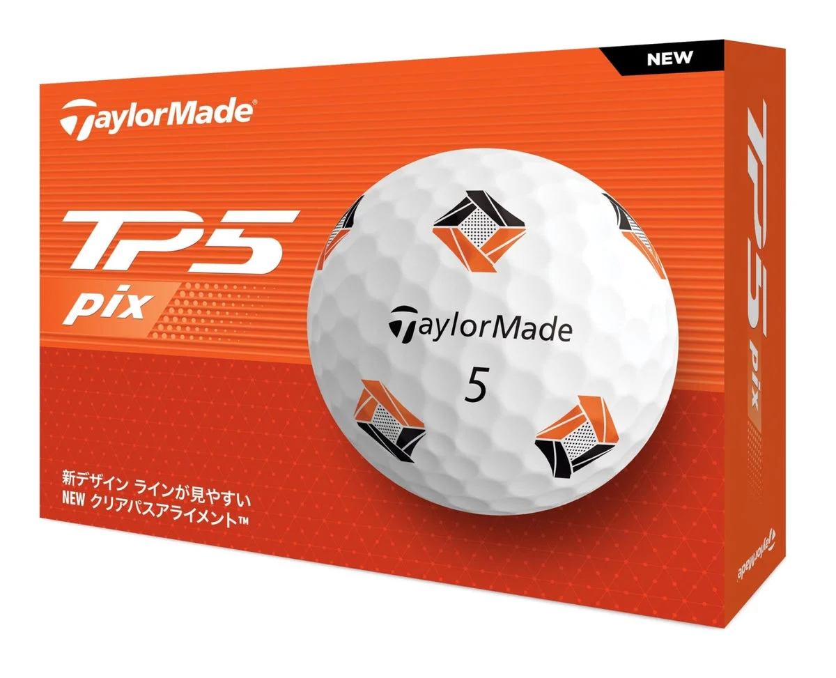 TaylorMade Japan TP5 Pix 2024 Golf Balls 1 Dozen (12 Pack)