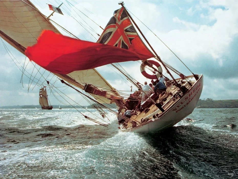 tela intelaiata “le class j velsheda, classique yacht” - Arredamento marinaresco