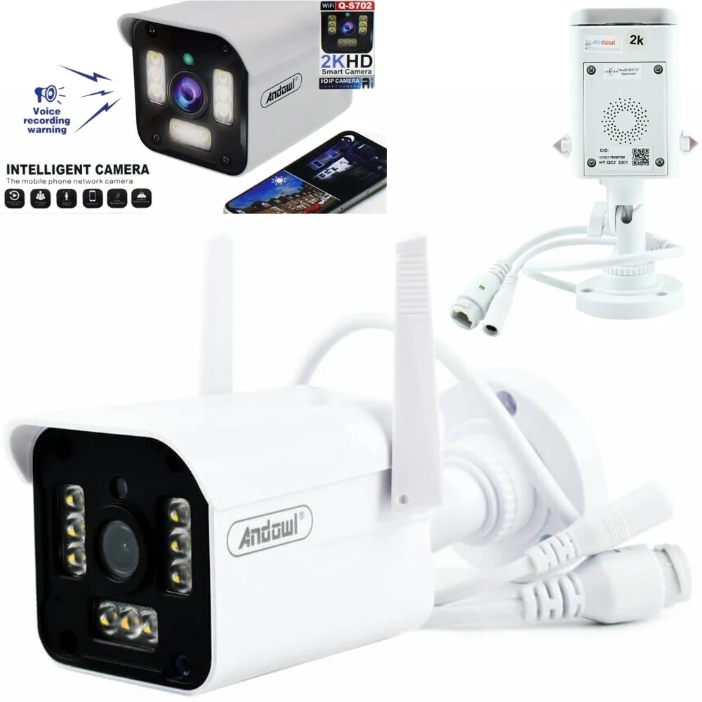 TELECAMERA DI SORVEGLIANZA SICUREZZA Q-S702 IP WIFI 2K HD PER TELEFONI CELLULARI