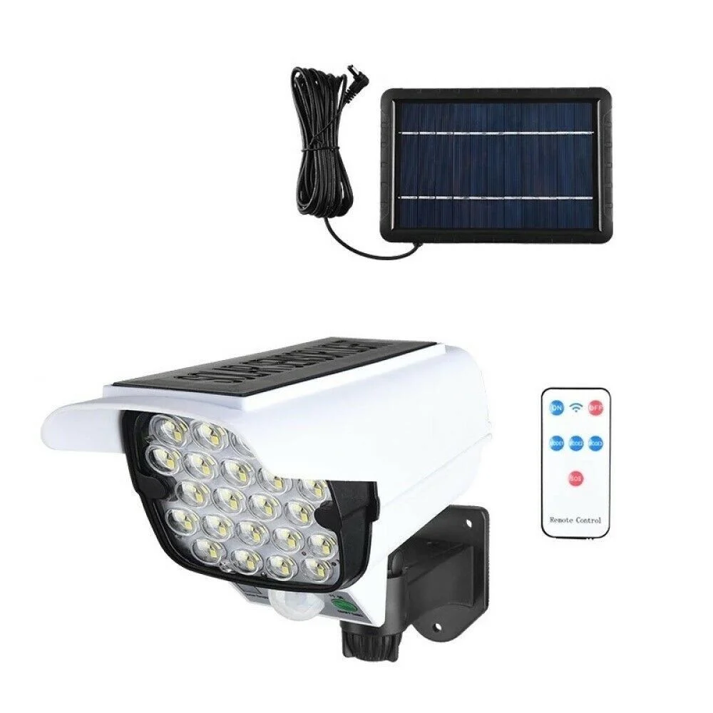 TELECAMERA FINTA PANNELLO SOLARE CON SENSORE DI MOVIMENTO 66 LED FARETTO TA113 - TrAdE Shop Traesio