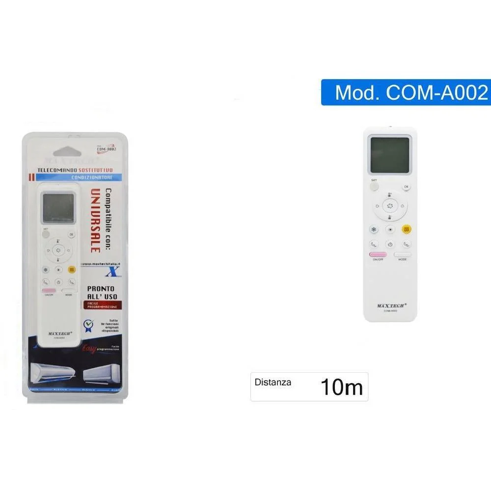 TELECOMANDO SOSTITUTIVO UNIVERSALE CONDIZIONATORE FACILE PROGRAMMAZIONE COM-A002
