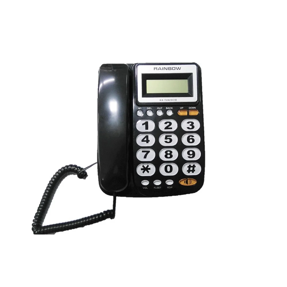 TELEFONO CON TASTI GRANDI VIVACE DISPLAY LCD EXTRA LARGE RAINBOW T2025CID NERO - TrAdE Shop Traesio