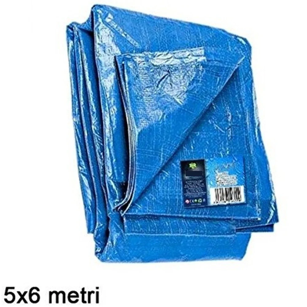 TELO COPRI AUTO MOTO COPRITUTTO 5X6MT IN POLIETILENE COLORE BLU IMPERMEABILE - TrAdE Shop Traesio
