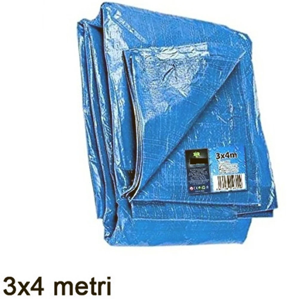 TELO IMPERMEABILE COPRITUTTO 3X4MT TELONE N POLIETILENE COLORE BLU PER AUTO MOTO - TrAdE Shop Traesio