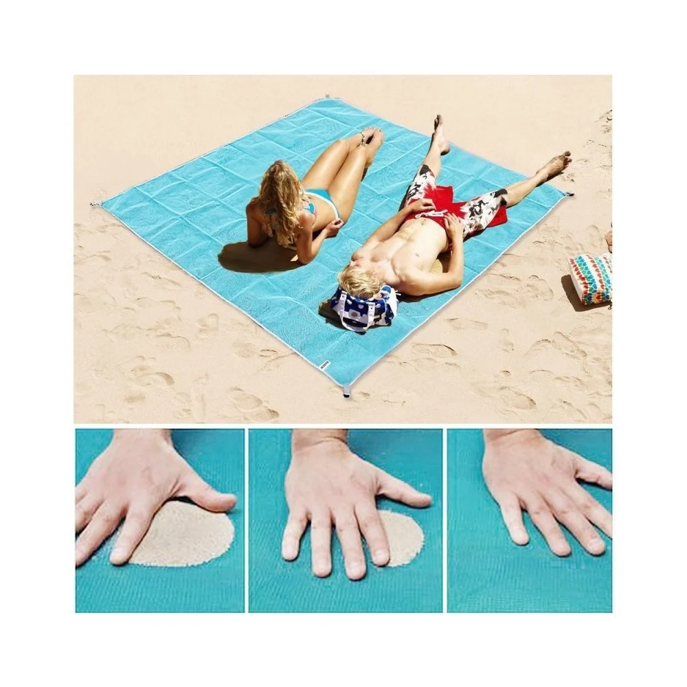 TELO MARE ANTI SABBIA SAND FREE MAT RIMUOVI SABBIA TELO UTILE PIC-NIC CAMPEGGIO