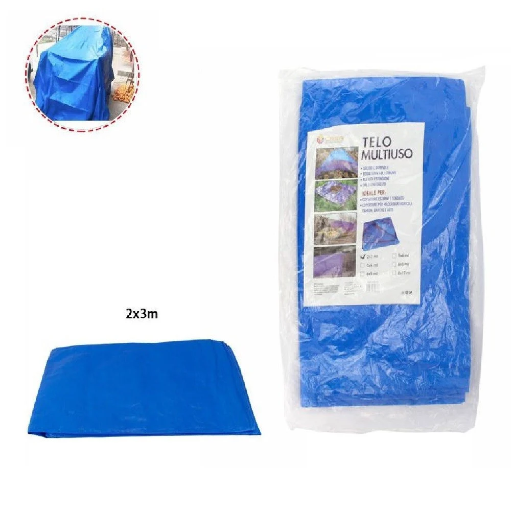 TELO TELONE COPERTURA IMPERMEABILE BLU MULTIUSO ANTISTRAPPO MISURA 2X3 MT 69436 - TrAdE Shop Traesio