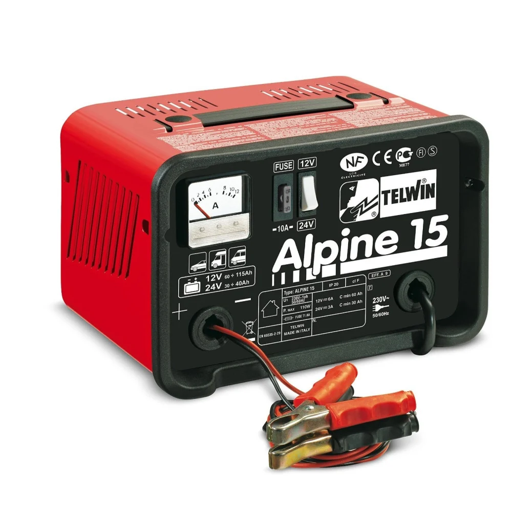 TELWIN CARICABATTERIA AH115 12-24V ALIMENTAZIONE 230V MOD.ALPINE 15