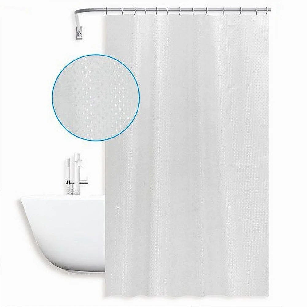 TENDA DOCCIA ANTIMUFFA IMPERMEABILE 240X180 CM ANELLI GRIGIA TEXTURE ROMBI 59822 - Cleafe