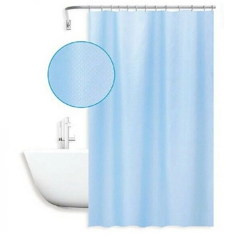TENDA DOCCIA ANTIMUFFA IMPERMEABILE 240X180CM ANELLI AZZURRA TEXTURE ROMBI 59820 - Cleafe