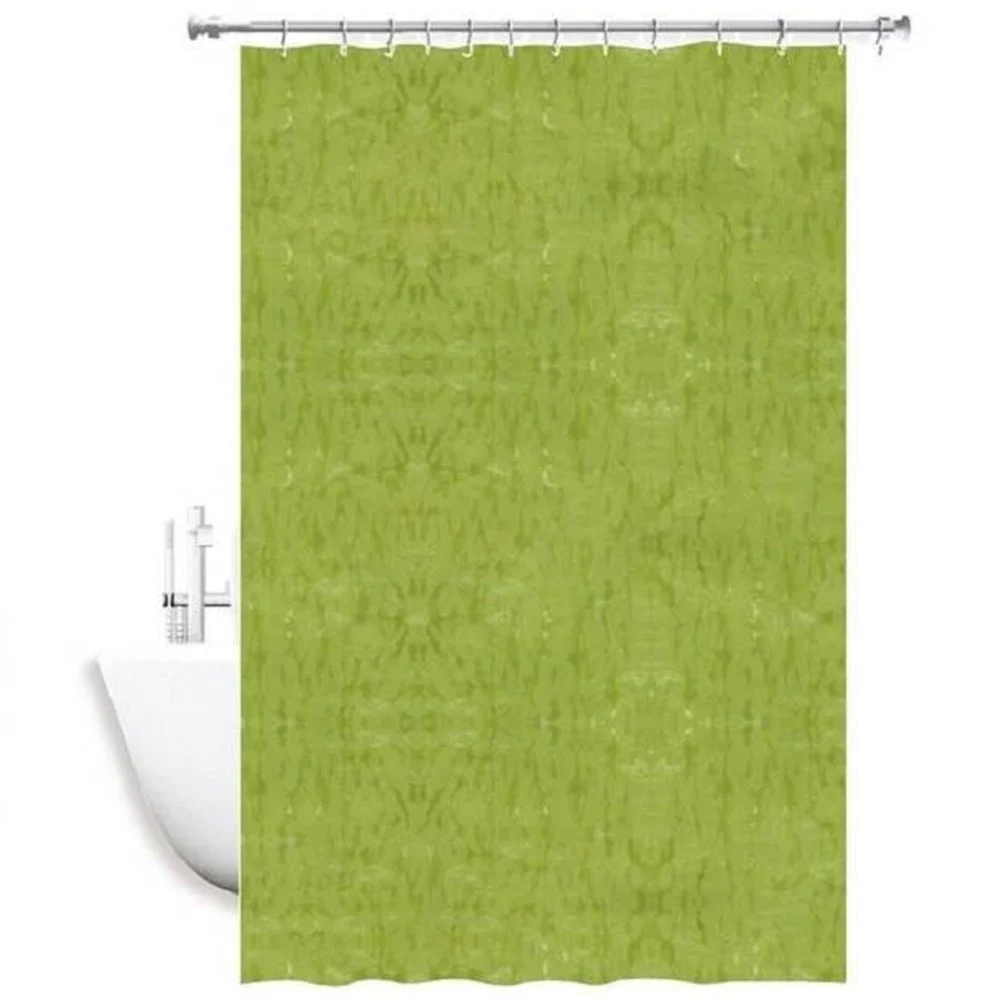 TENDA DOCCIA ANTIMUFFA IMPERMEABILE VERDE 180 X 240 CM CON ANELLI BAGNO 2D 52132 - Cleafe
