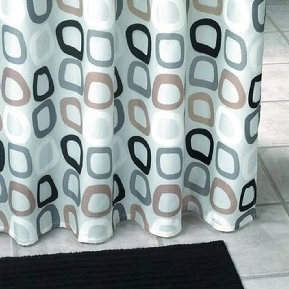 TENDA DOCCIA VASCA BIANCA IN POLIESTERE 180 X 200CM TENDINA BAGNO CON GANCI - TrAdE Shop Traesio