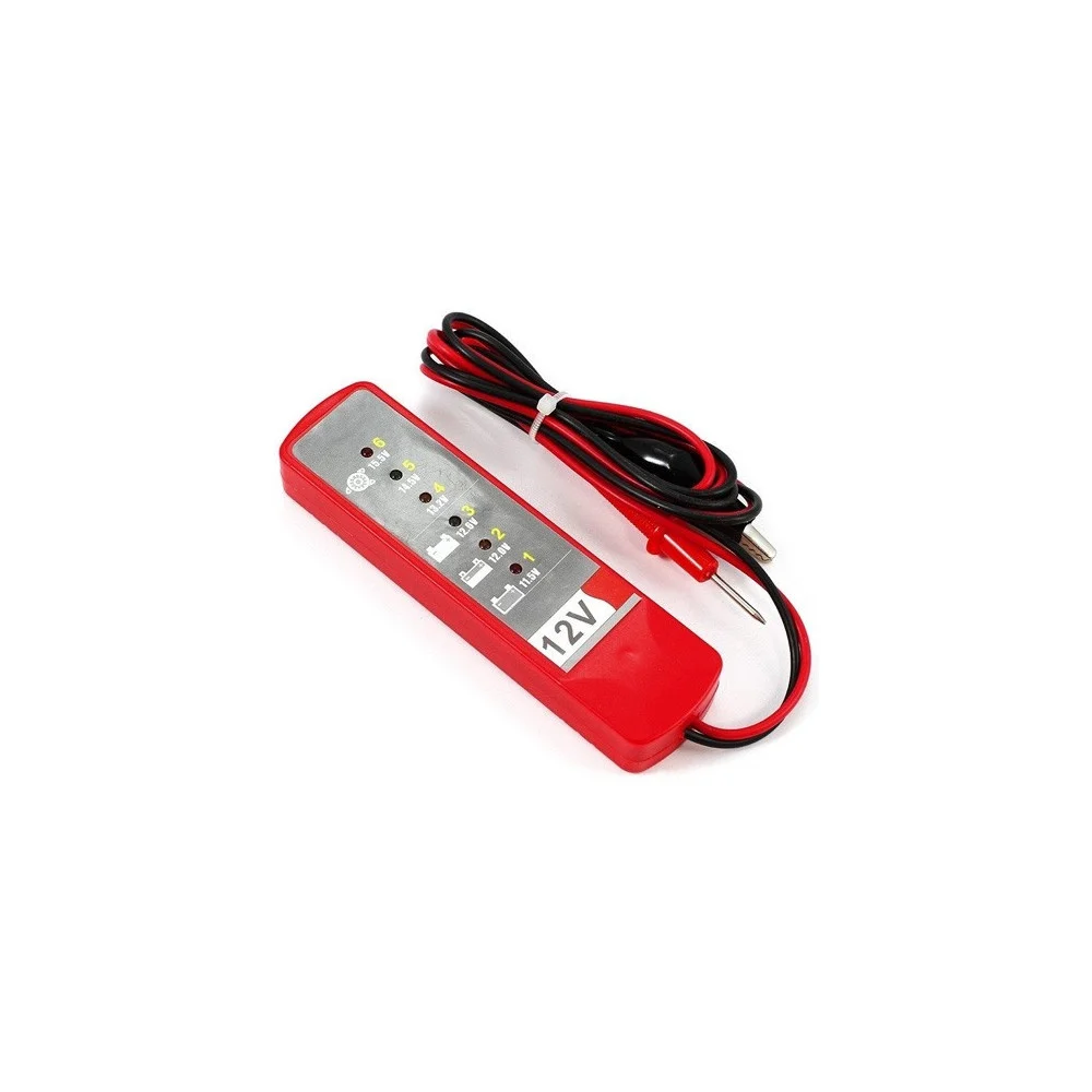 TESTER DIGITALE 12V 6 LED VERIFICA CONTROLLO BATTERIA ALTERNATORE AUTO MOTO TEST - TrAdE Shop Traesio