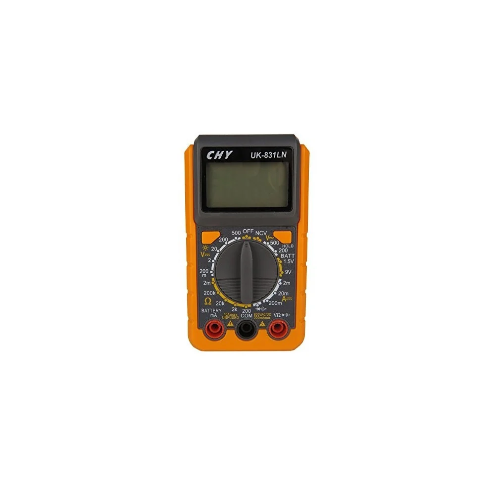 TESTER MULTIMETRO DIGITALE LCD CON PUNTALI RILEVATORE AMPERE UK-831LN