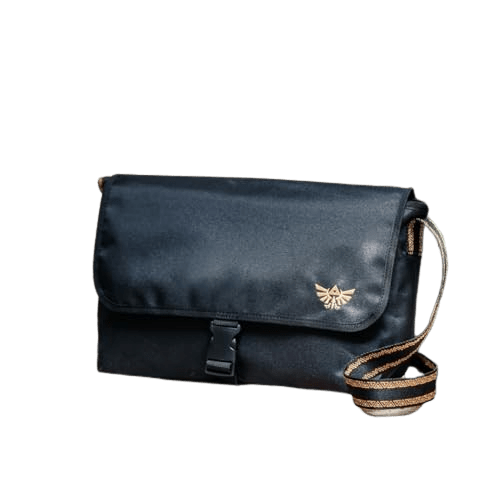 The Legend of Zelda Hyrule Crest Shoulder Bag with Book, 20x37x10 cm, Black/Gold