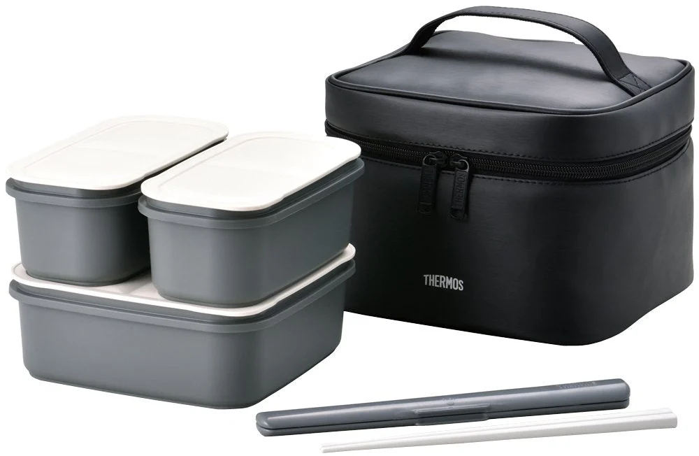 Thermos Lunch Box 2-Tier Large 1.8L DJF-1800 BK Black