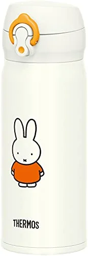 Thermos Miffy White Orange Water Bottle Vacuum Insulated Travel Mug 13.5 fl oz (400 ml) JNL-404B WH-OR