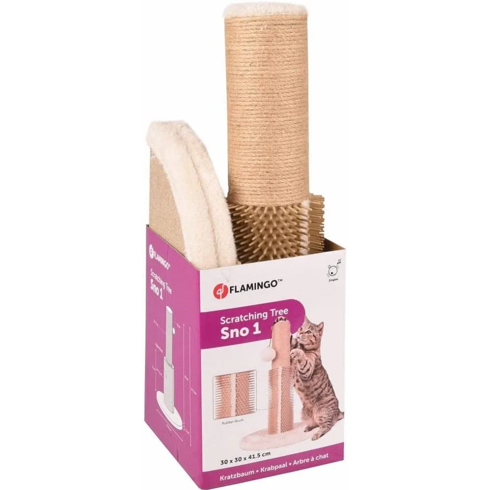 TIRAGRAFFI GATTI ARBRE A CHAT SNO 1 30 X 30 X 41.5 CM CON PALLINA SPAZZOLE GOMMA - TrAdE Shop Traesio