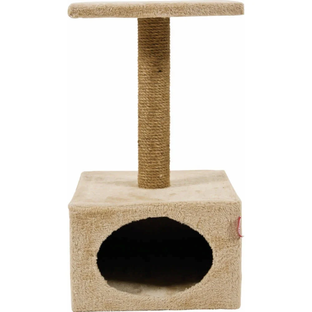 Tiragraffi per gatti con trochetto rivestito in canapa naturale - TrAdE Shop Traesio