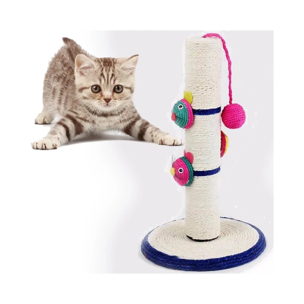 TIRAGRAFFI PER GATTI CORDA CON PALLINA AFFILA ARTIGLI UNGHIA GATTO TIRA GRAFFI - TrAdE Shop Traesio
